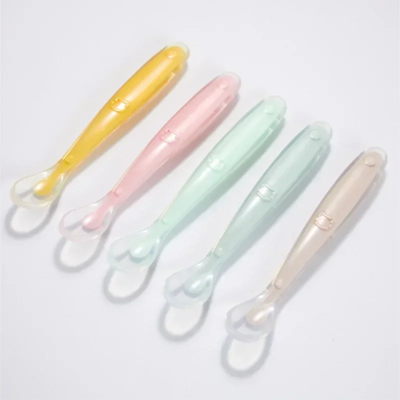 Baby Food Utensils - Cuillère en Silicone souple pour bébé,