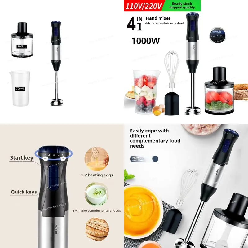 Baby Food Blender - Mixeur Plongeant Portable 110V 1000W, Mixeur