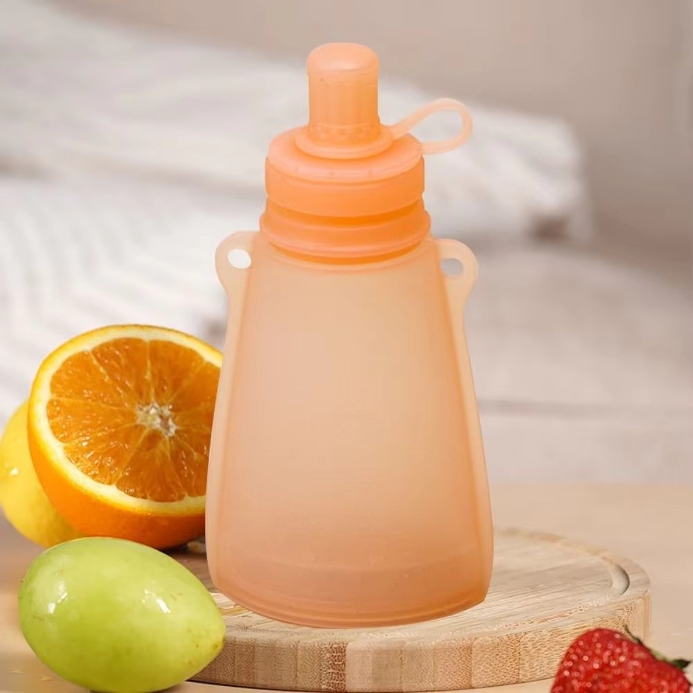 Baby Food Pouches Reusable - Pochette alimentaire sans BPA, design rechargeable,