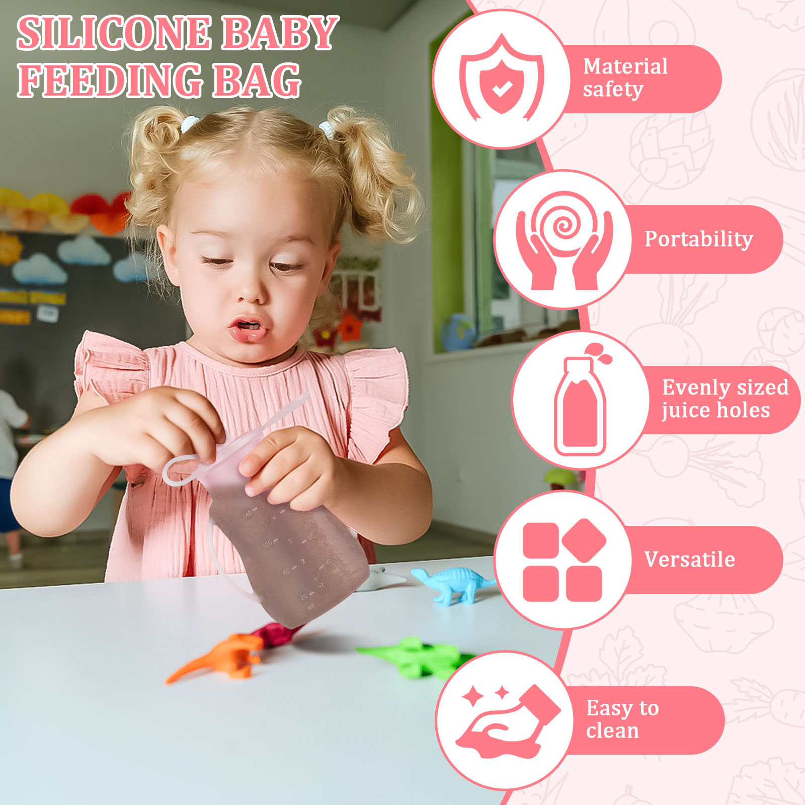 Pochettes d'alimentation en Si - Baby Food Pouches Reusable avis et prix