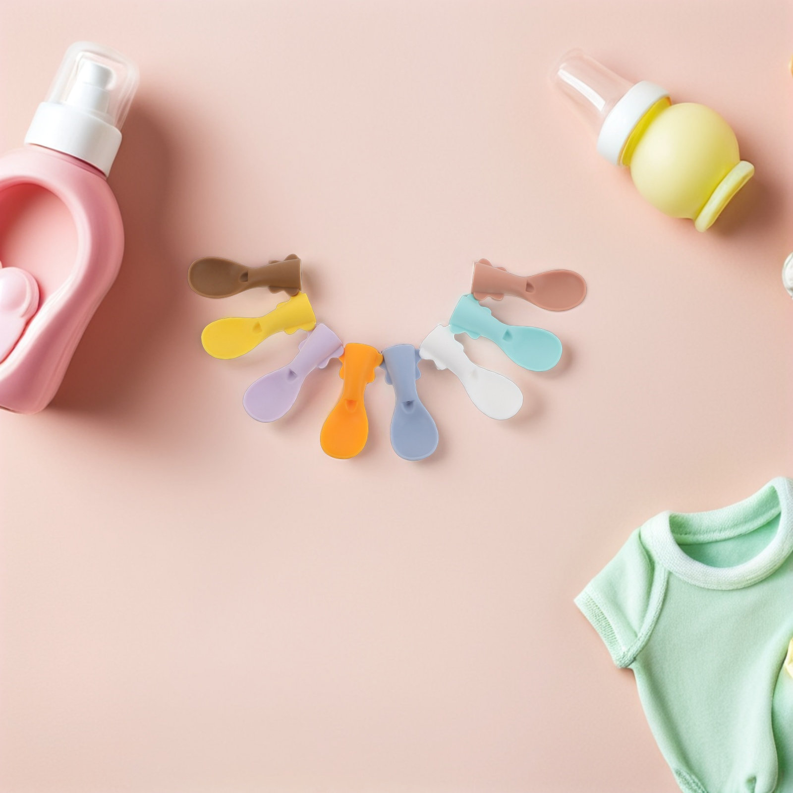 8 cuillères en silicone réutil - Baby Food Pouches Reusable avis et prix