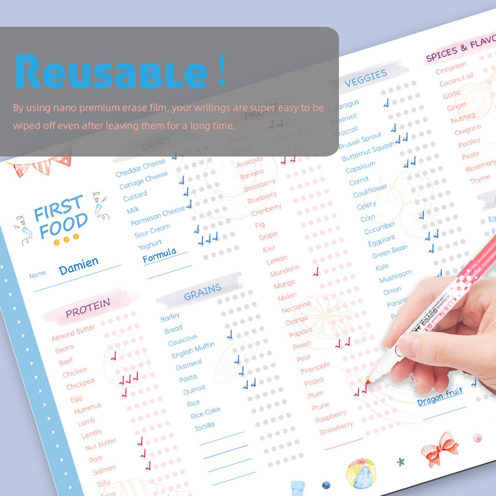 Tableau magnétique des premièr - Baby Food Tracker avis et prix